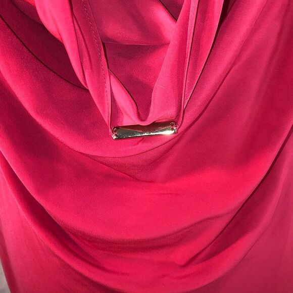 Zara Red Colored Sleeveless Sheath with Back Drape Dress XS - Picture 9 of 14